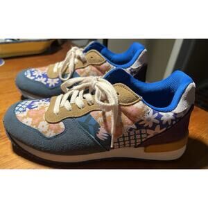 INKKAS Hendrix Joggers Sneakers Floral Patchwork Sneakers Leather Size 8 EUR 39